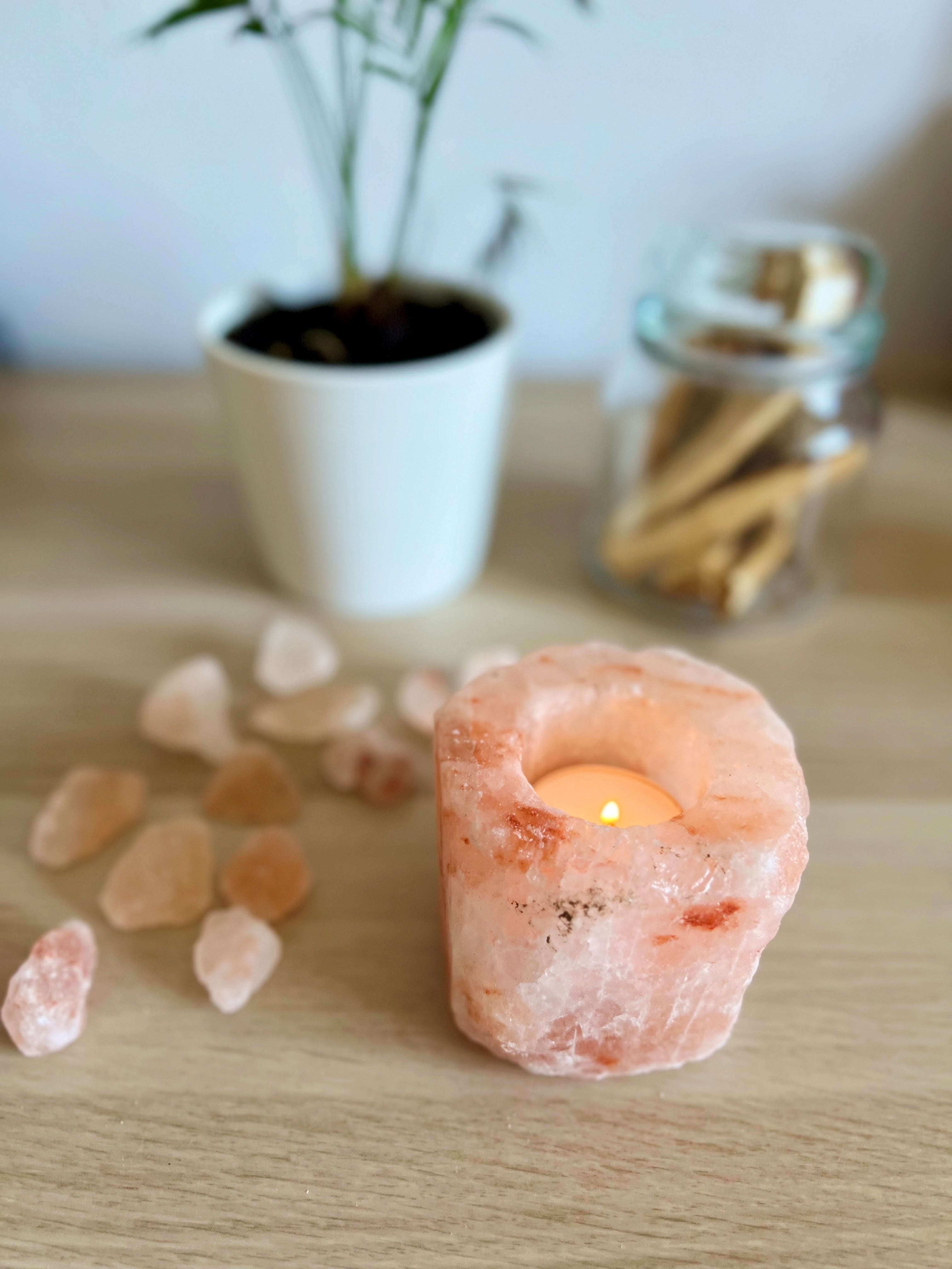 Portavelas Sal del Himalaya