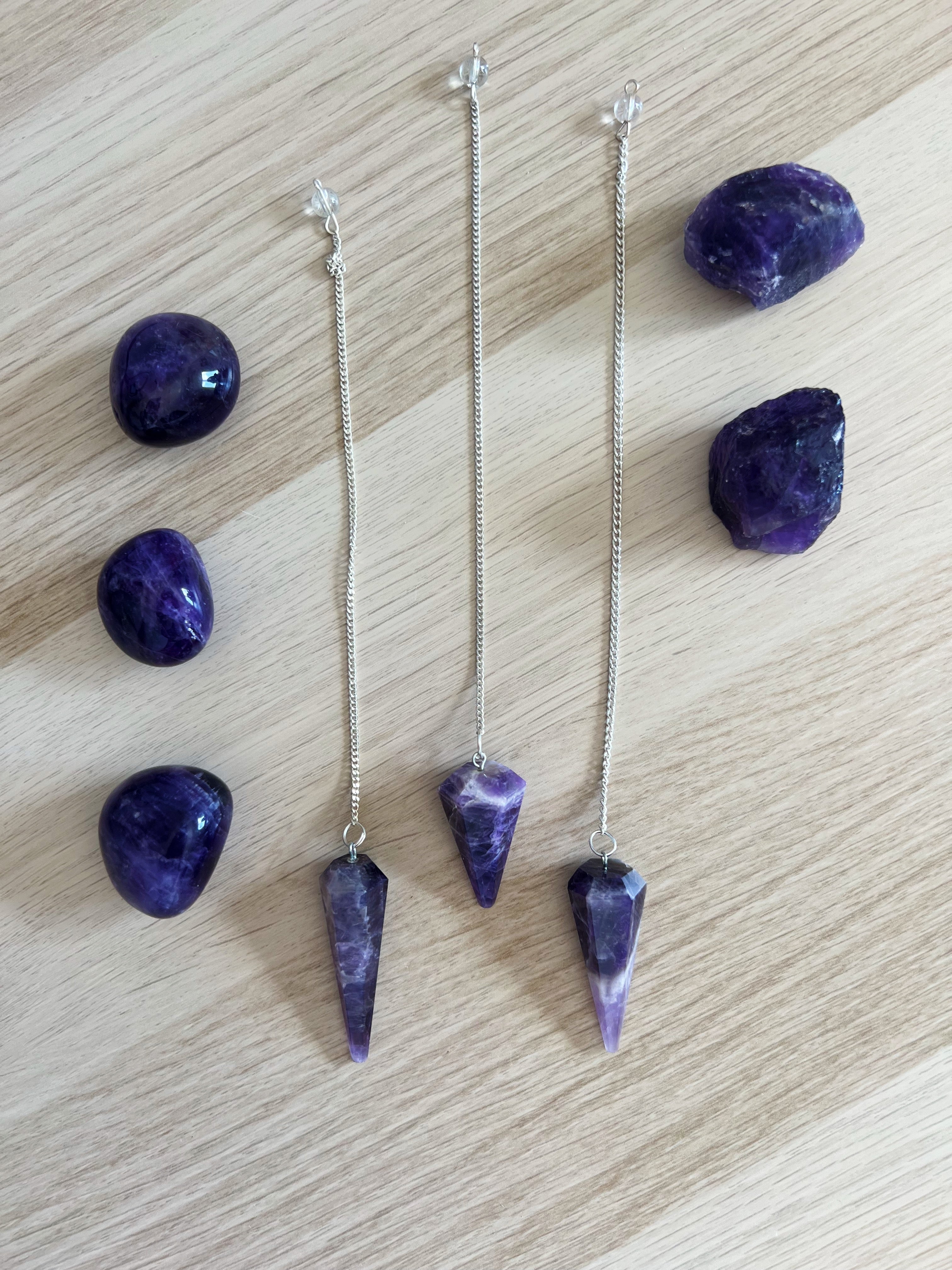 Péndulo Amatista Bandeada