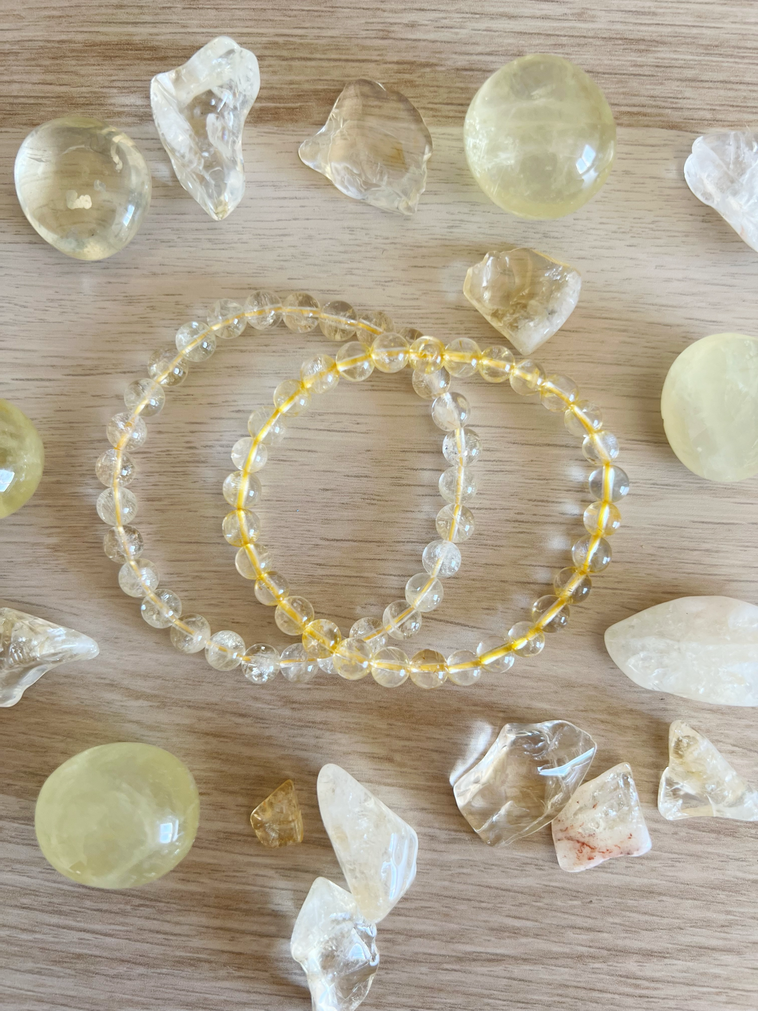 Pulsera Bola Cuarzo Citrino