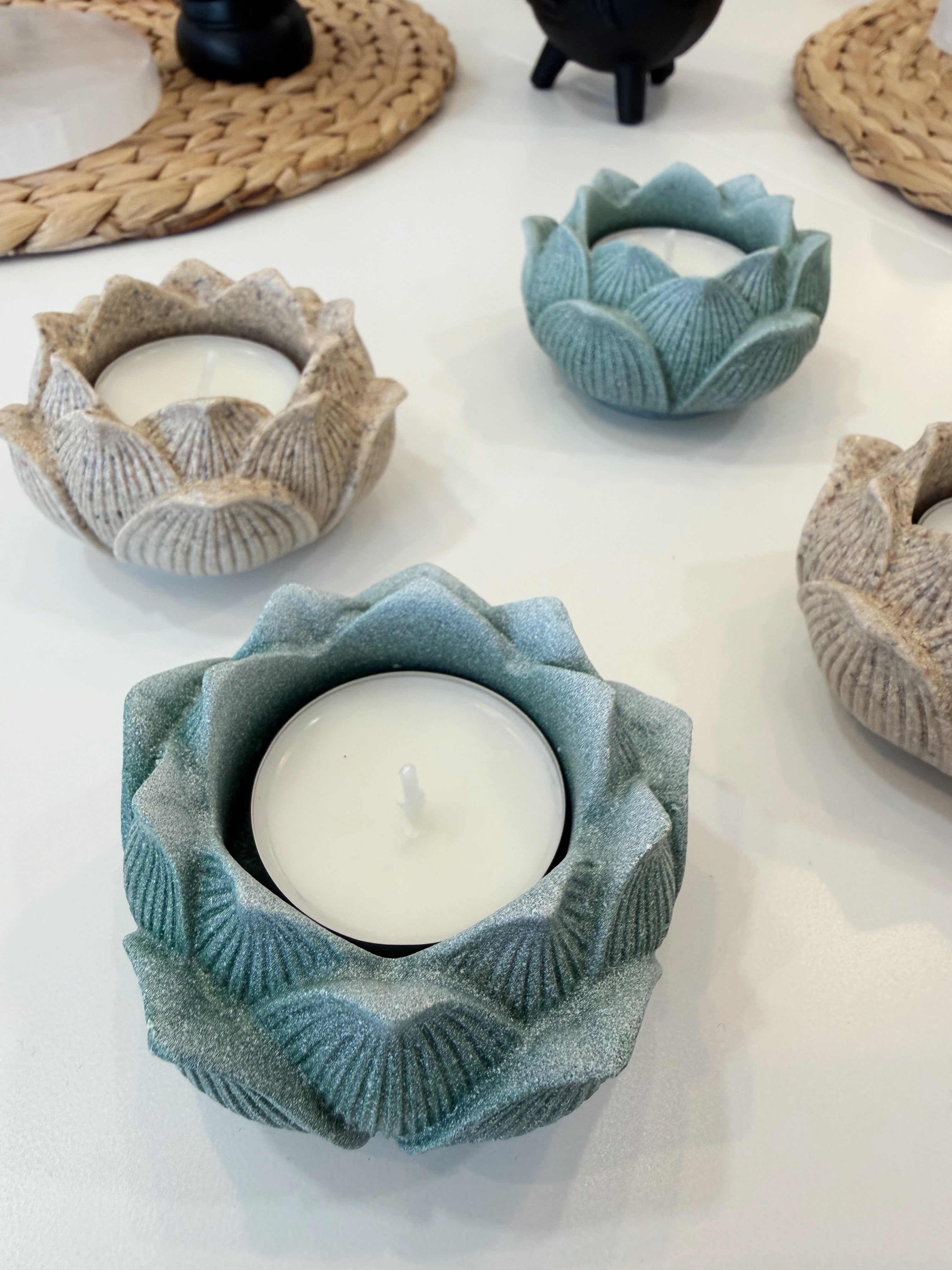 Porta Velas Flor de Loto