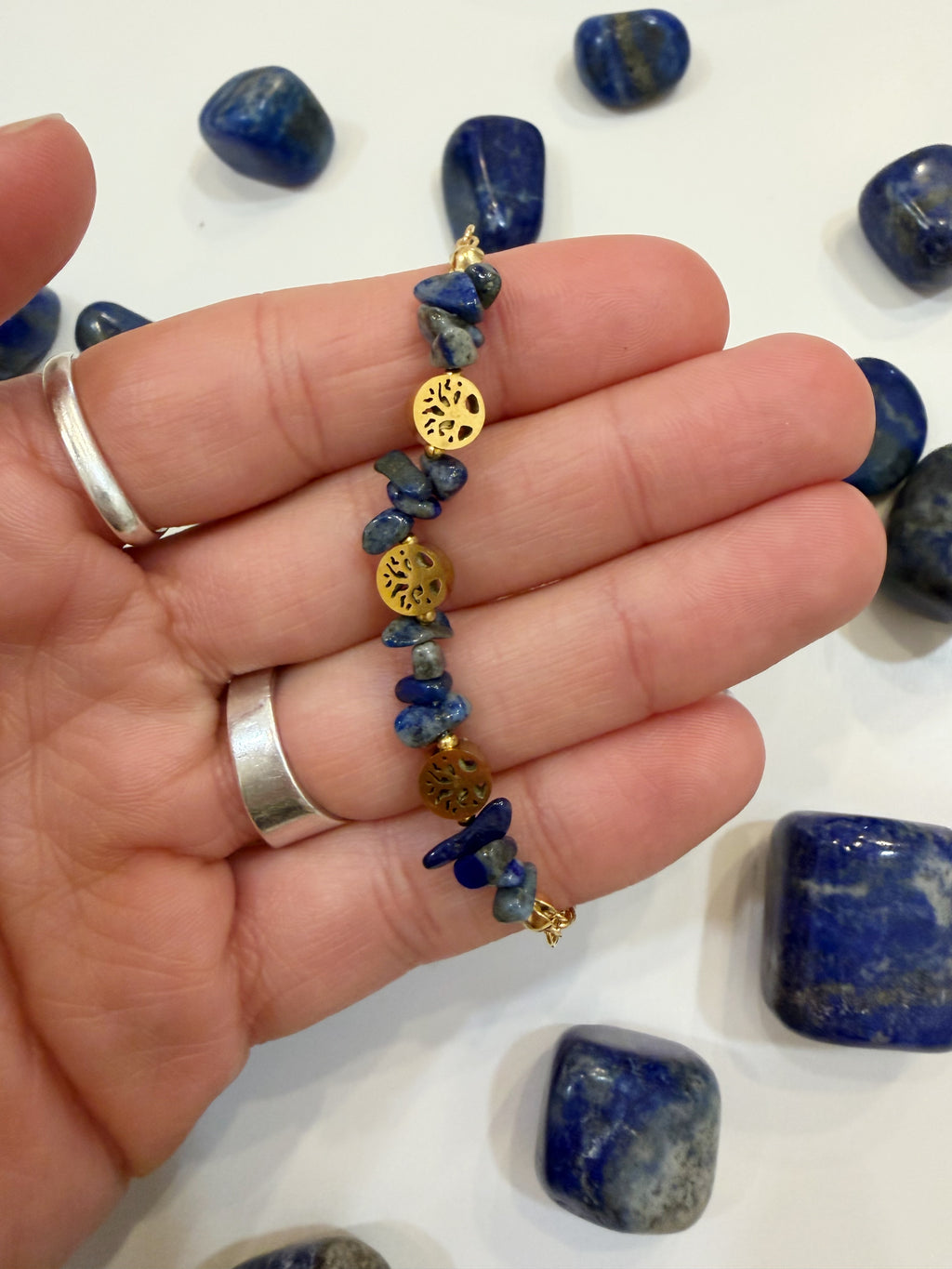 Pulsera Árbol y Lapislázuli