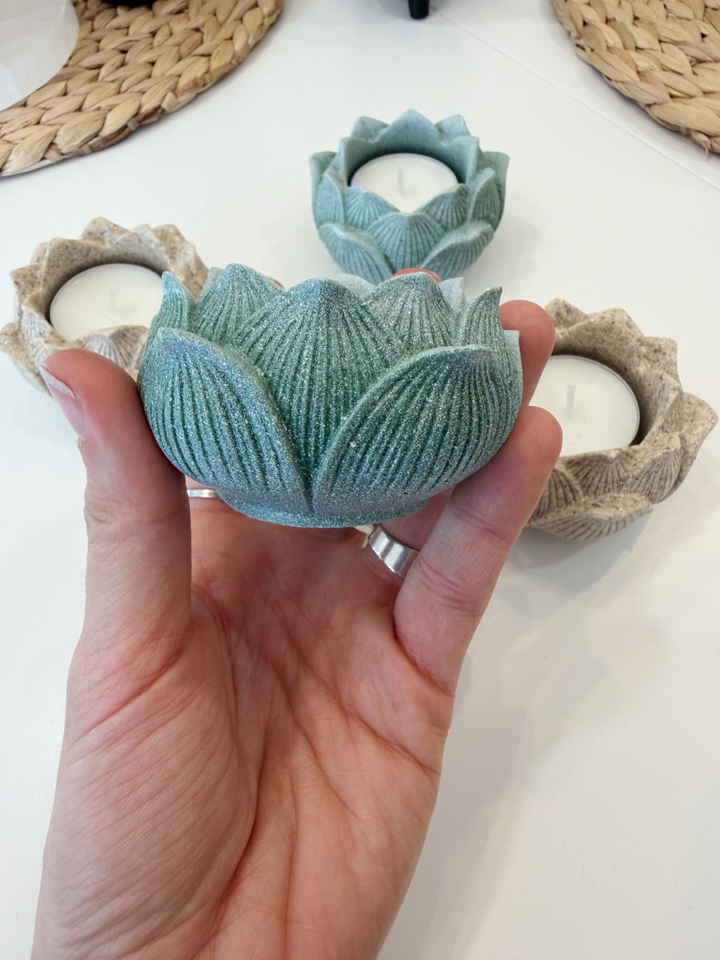 Porta Velas Flor de Loto