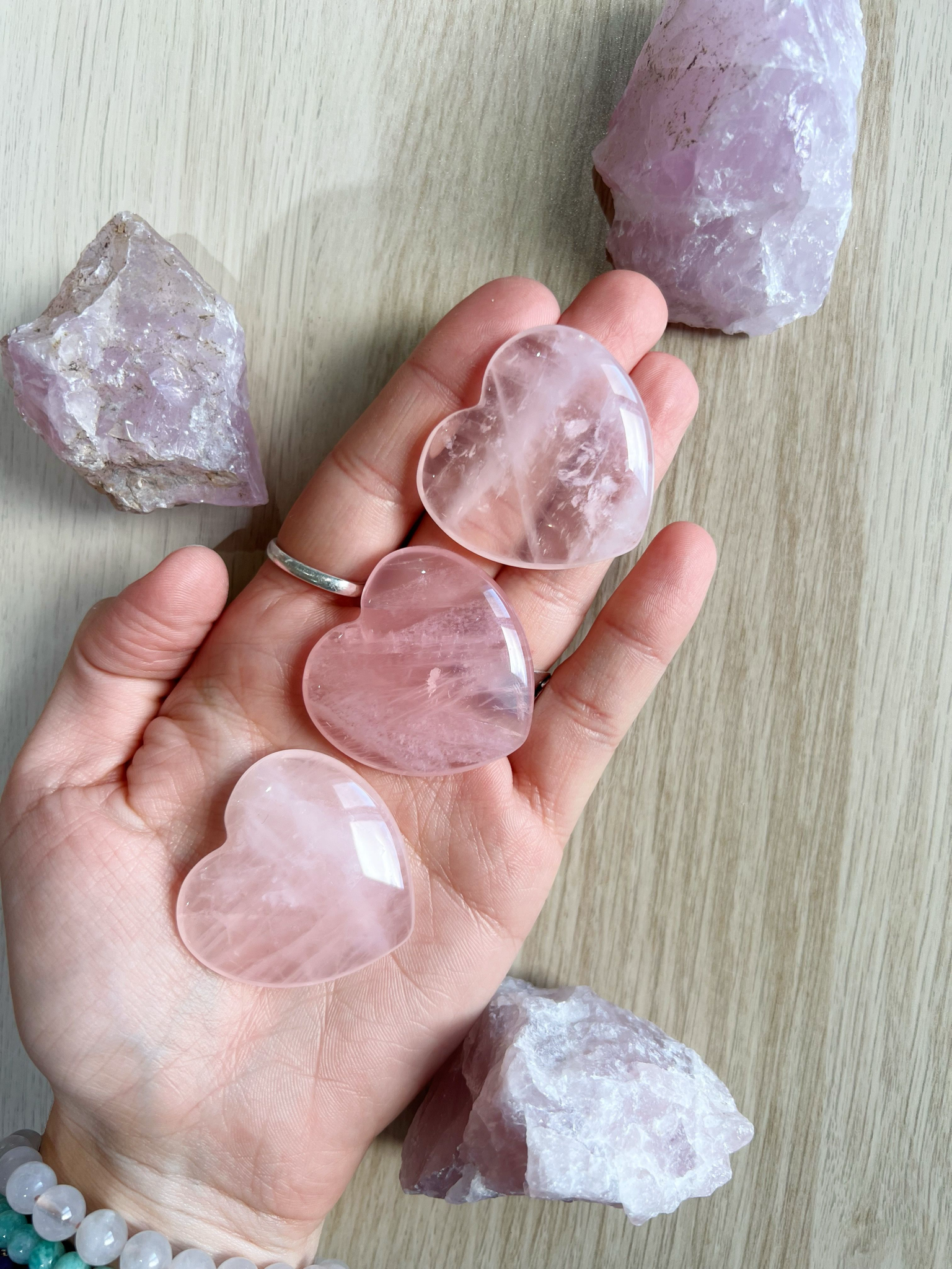 Corazón Cuarzo Rosa