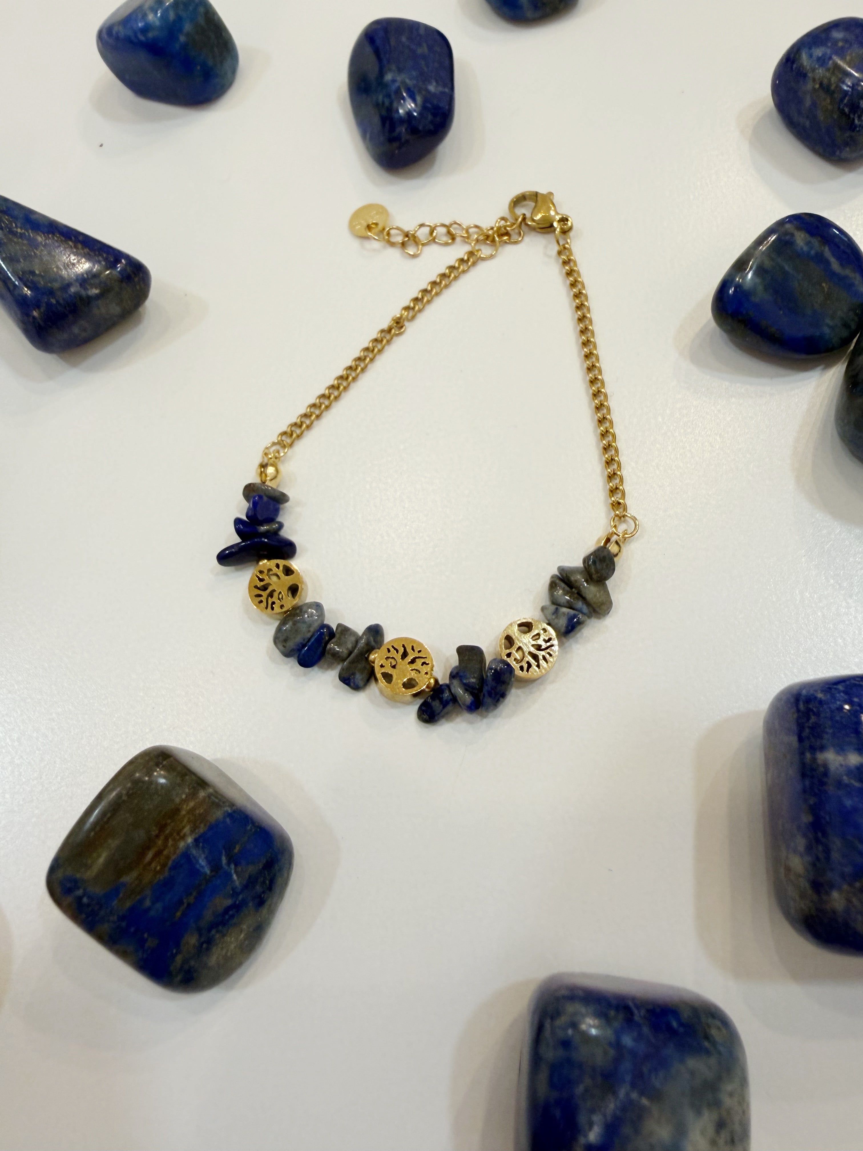 Pulsera Árbol y Lapislázuli
