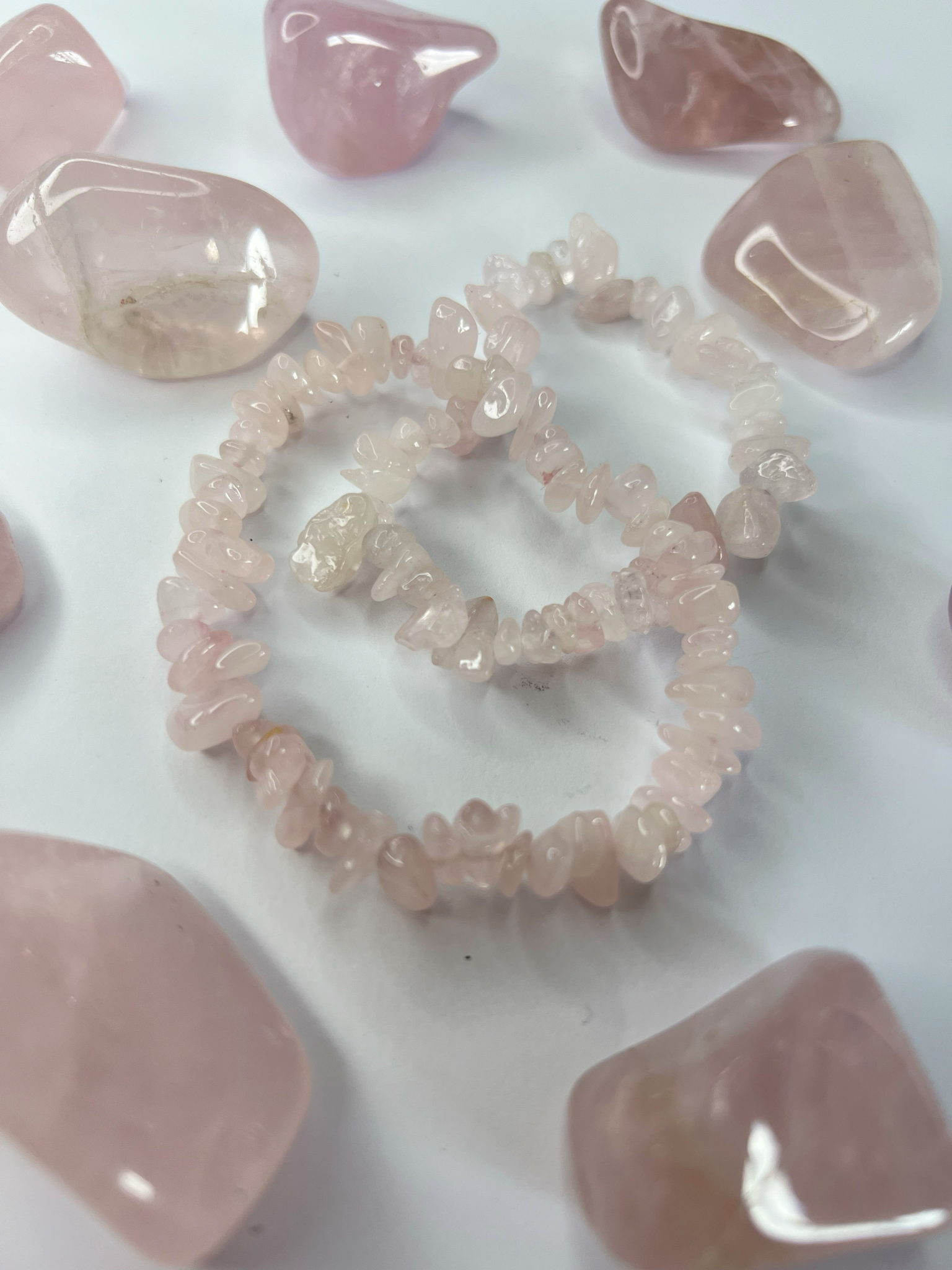 Pulsera Chip Cuarzo Rosa
