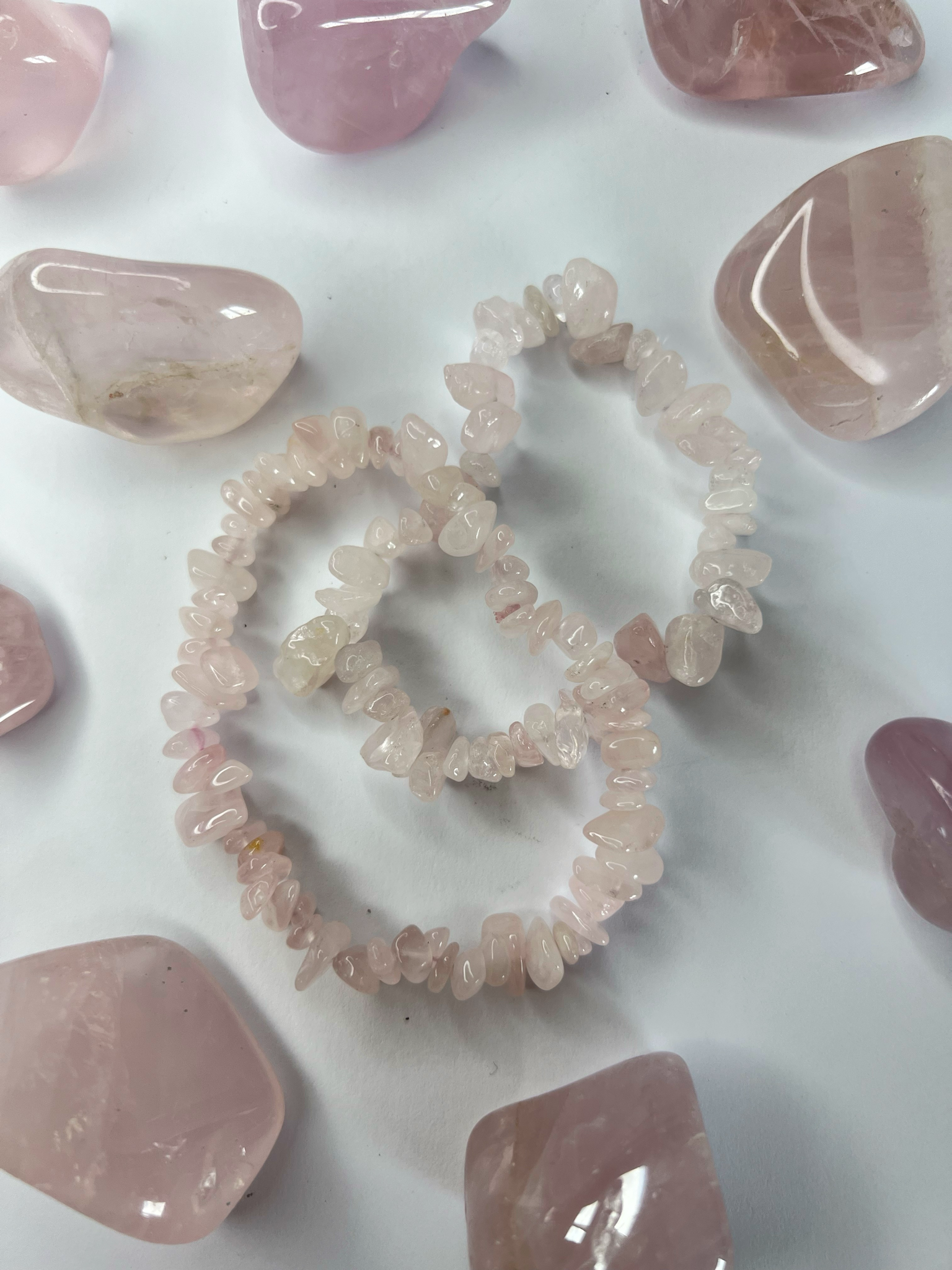Pulsera Chip Cuarzo Rosa