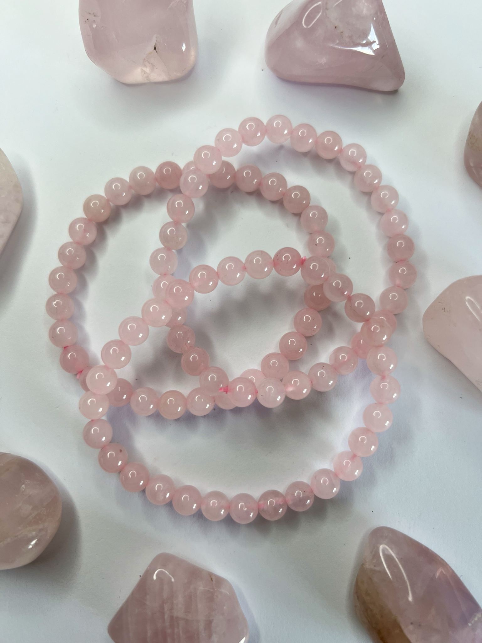 Pulsera Bola Cuarzo Rosa