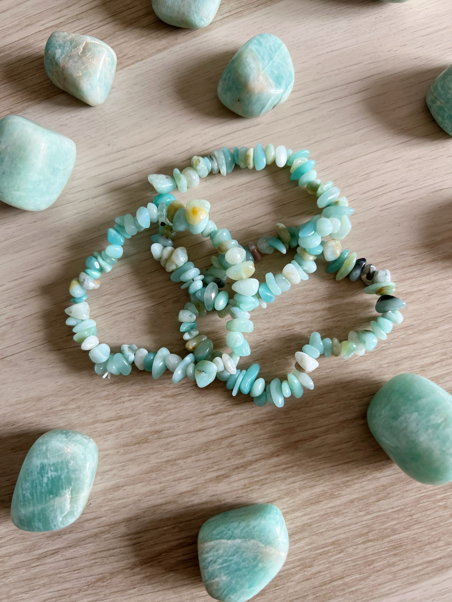 Pulsera Chip Amazonita