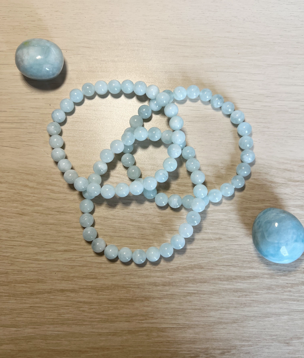 Pulsera Bola Aguamarina