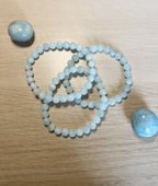 Pulsera Bola Aguamarina