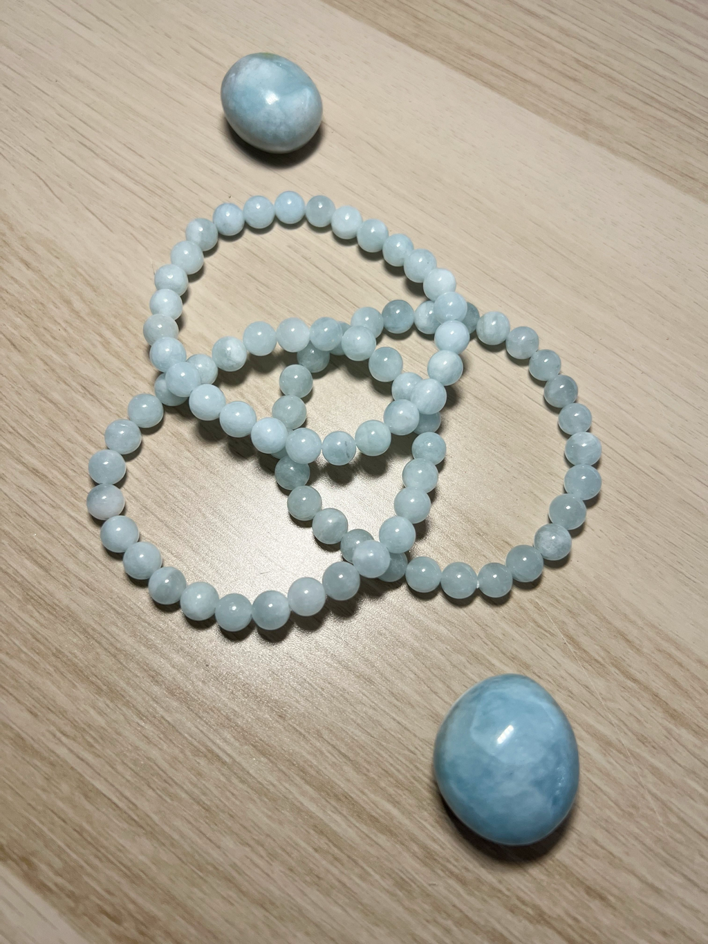 Pulsera Bola Aguamarina