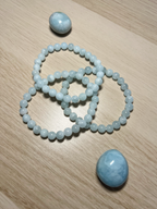 Pulsera Bola Aguamarina